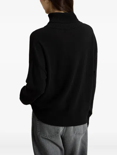 Woolrich Viscose And Silk Turtleneck Sweater In Black