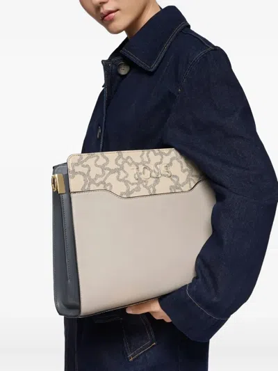 Tous Kaos Icon Logo-print Top-handle Tote Bag In Gray