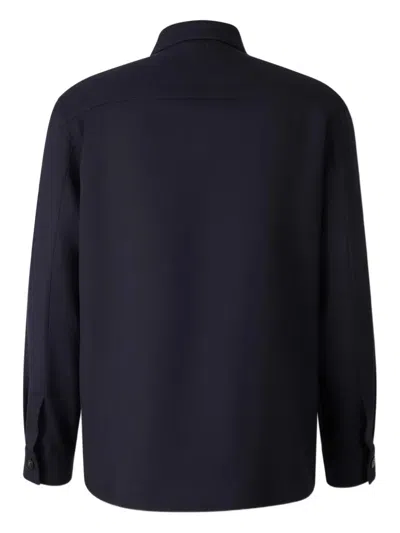 Canali Chest-pockets Shirt Jacket In Blue