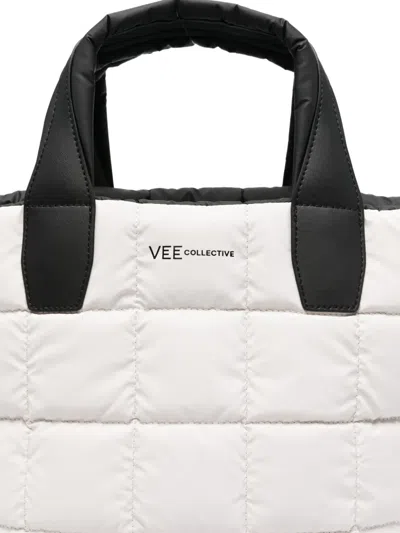 Veecollective Medium Porter Square-pattern Tote Bag In White