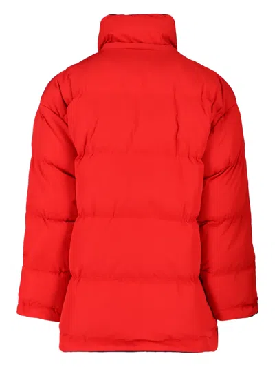 Balenciaga Logo Reversible Down Jacket In Black