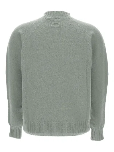Drumohr Wool Crew-neck Sweater In Green