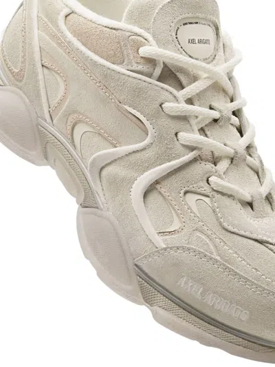 Axel Arigato Eris White Low Top Sneakers With Logo Patch On The Tongue In Leather And Fabric Woman
