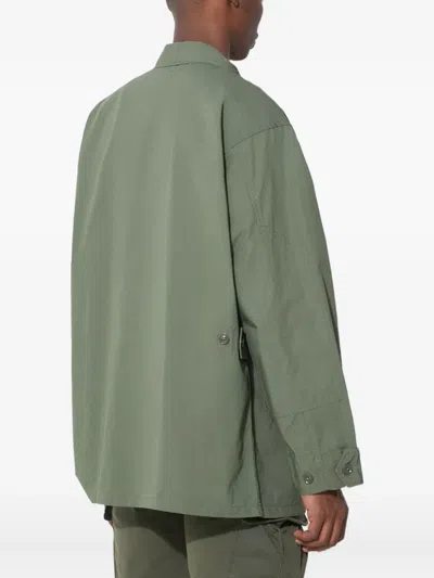 Engineered Garments Multi-pocket Shirt Jacket In Green