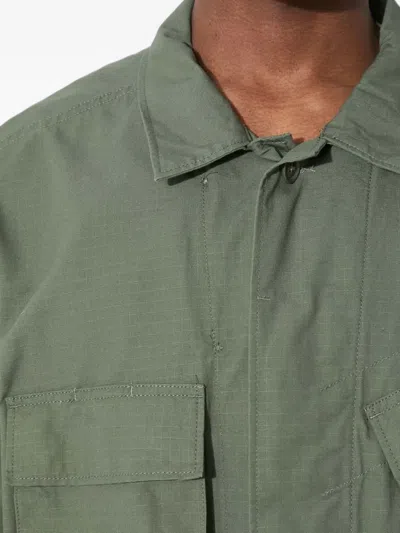 Engineered Garments Multi-pocket Shirt Jacket In Green