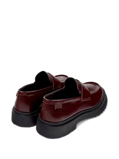 Camper Walden Twins Mismatched Penny Loafer In Burgundy