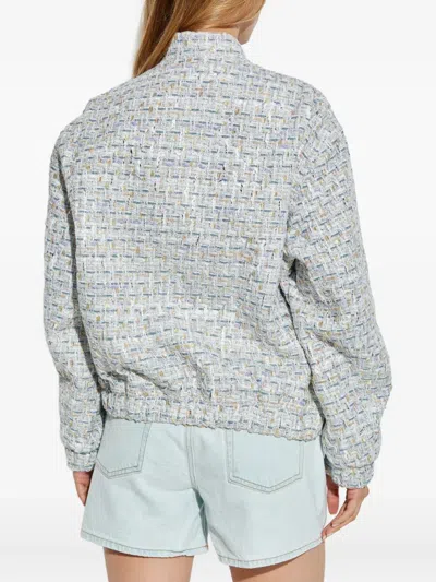 Iro Noemy Tweed Buttoned Jacket In Gray