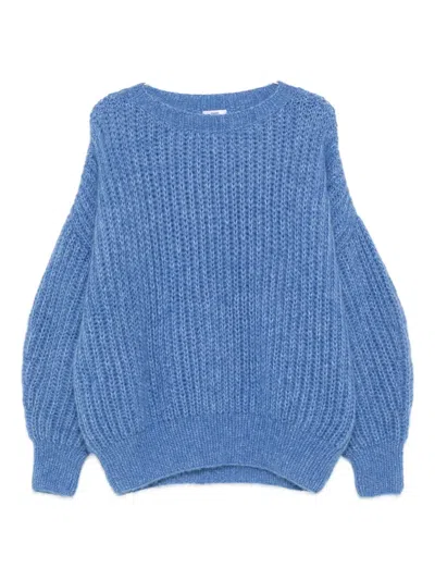 罗纹灯笼袖毛衣