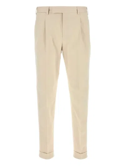 Pt Torino Stretch Corduroy Trousers Featuring Pockets In Brown