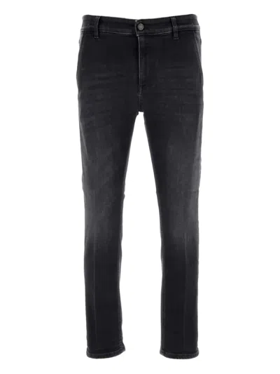 Pt Torino Jeans Denim Stretch Belt Loops In Black