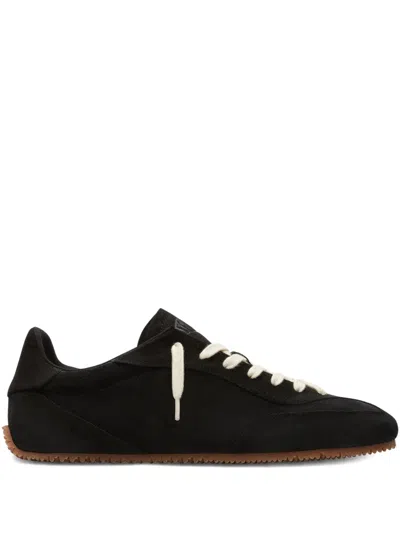 Axel Arigato Suede Low-profile Sneakers With Textured Sole In Black