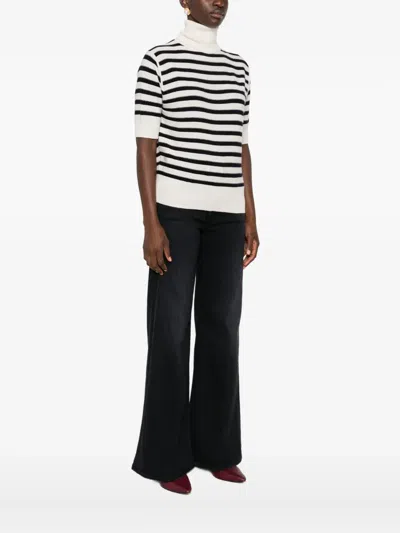 Allude Stripe Turtleneck Sweater In Multi