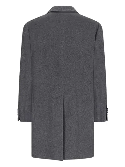 Tagliatore Three-button Wool Coat In Gray