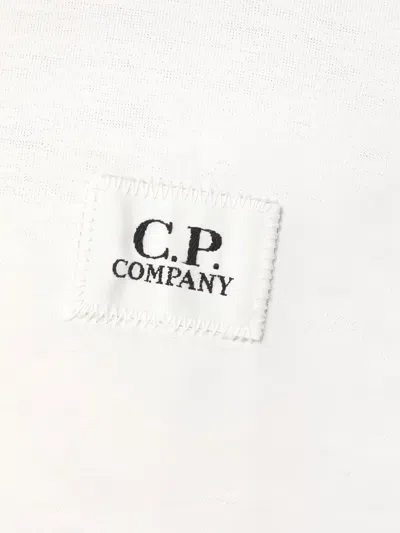 C.p. Company Cp Company Logo T Shirt White In White