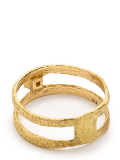 Elhanati 18kt Yellow Gold Drawn Diamond Ring