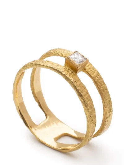 Elhanati 18kt Yellow Gold Drawn Diamond Ring