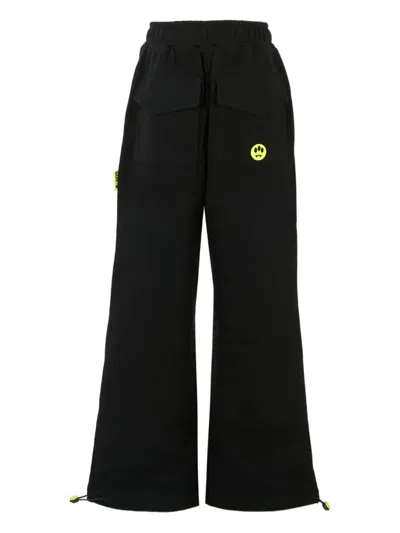 Barrow Black Trousers For Kids With Smiley In Black