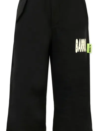 Barrow Black Trousers For Kids With Smiley In Black