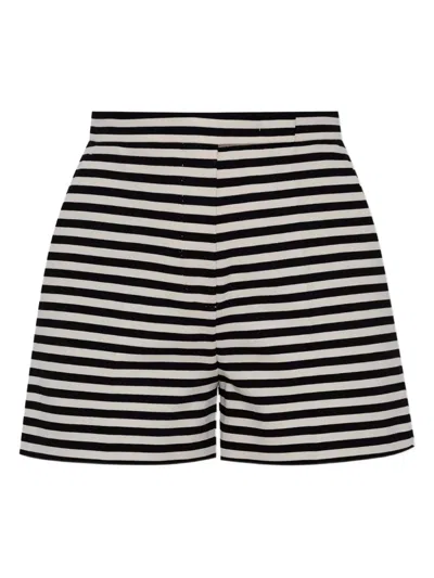 Max Mara Onirica Jersey Trouser White Black In Black