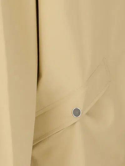 Rains Hooded Button-down Raincoat In Green