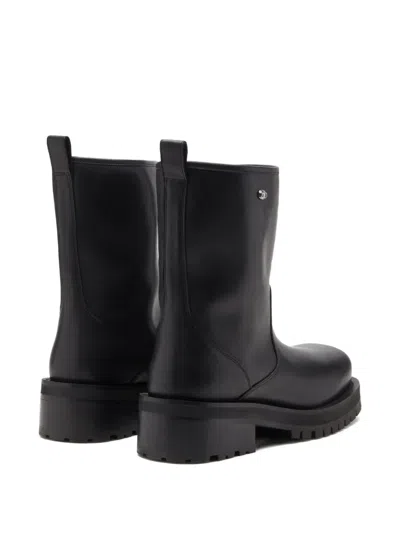 Diesel D-texan Square-toe Boots In Black
