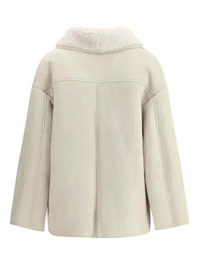 Salvatore Santoro Shearling Jacket In Neutral