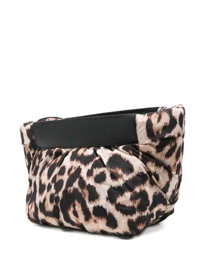 Veecollective Caba Leopard Print Recycled Polyester Clutch In Animal Print