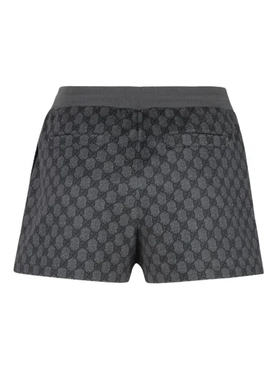 Gucci Comfortable Shorts With Elastic Waistband And Pockets In Blue