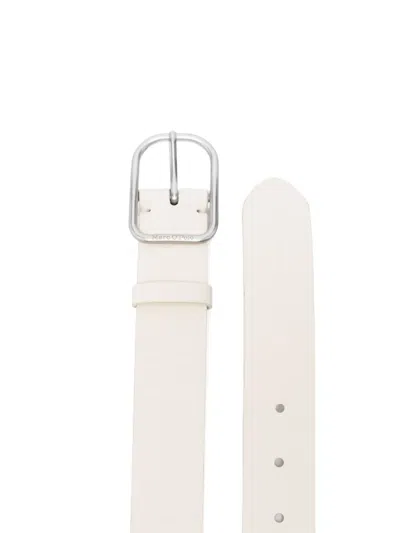 Marc O'polo Rectangular-buckle Leather Belt In Neutral
