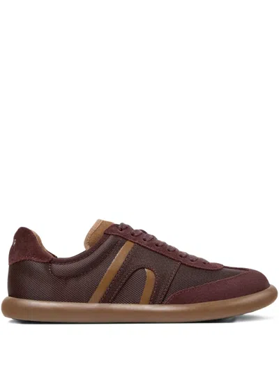 Camper Pelotas Soller Suede Sneakers In Burgundy