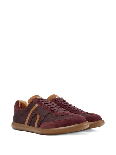 Camper Pelotas Soller Suede Sneakers In Burgundy