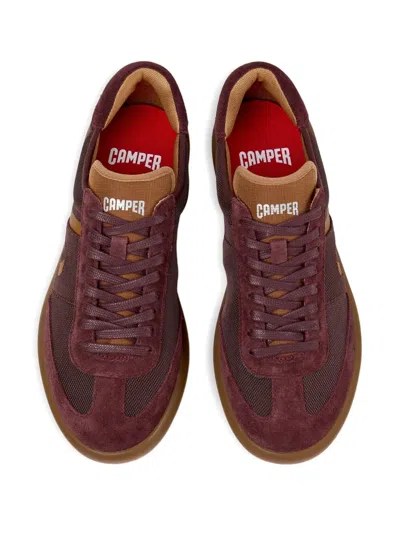Camper Pelotas Soller Suede Sneakers In Burgundy