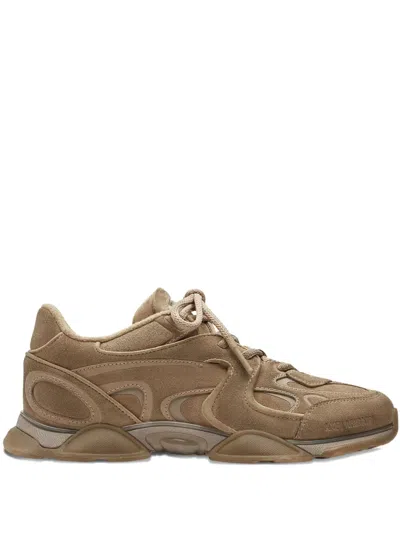Axel Arigato Eris Beige Low Top Sneakers With Logo Patch On The Tongue In Leather And Fabric Woman In Brown