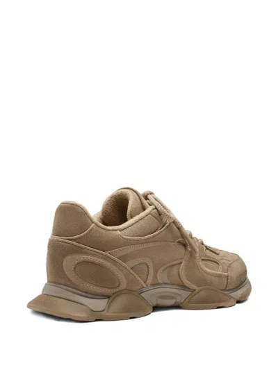 Axel Arigato Eris Beige Low Top Sneakers With Logo Patch On The Tongue In Leather And Fabric Woman In Brown