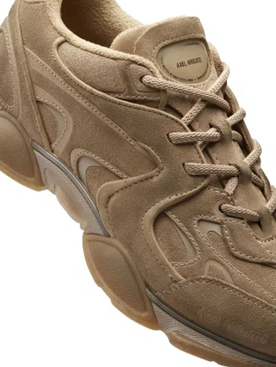 Axel Arigato Eris Beige Low Top Sneakers With Logo Patch On The Tongue In Leather And Fabric Woman In Brown