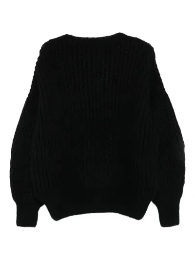 罗纹灯笼袖毛衣