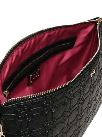 V73 Embossed-pattern Clutch In Black