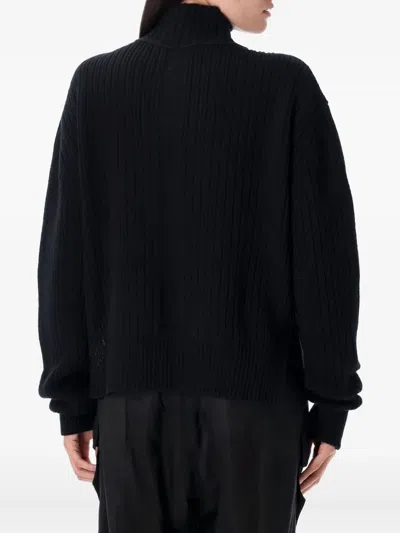 Rick Owens Black Porterville Fisherman Tabard Turtleneck In Black