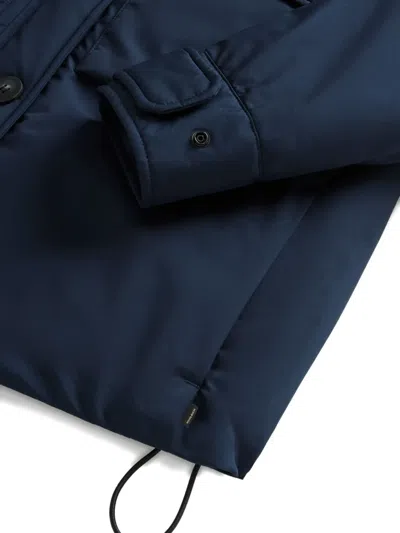 Woolrich Flap-pocket Padded Jacket In Blue