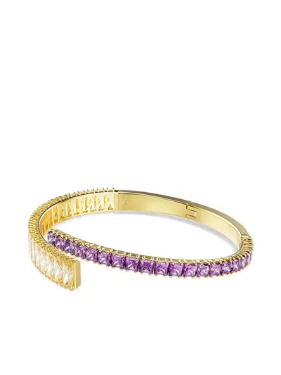 Swarovski Swaroski Matrix Gold-tone Plated Bangle In Gold