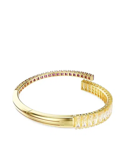 Swarovski Swaroski Matrix Gold-tone Plated Bangle In Gold