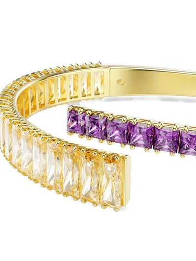 Swarovski Swaroski Matrix Gold-tone Plated Bangle In Gold