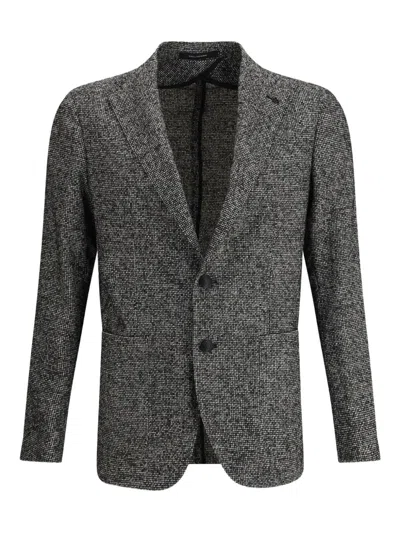 Tagliatore Wool Blazer In Gray