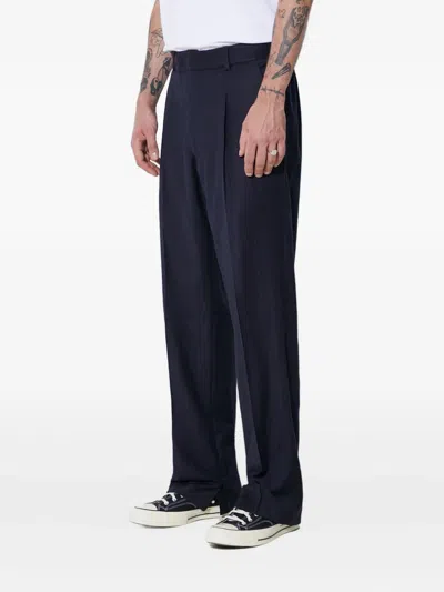 424 Pinstripe Pleated-front Trousers In Blue