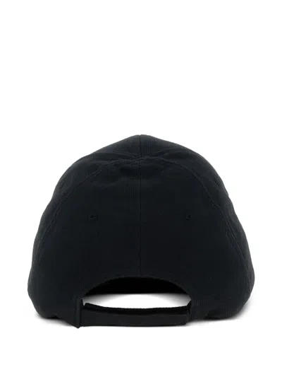 Balenciaga Logo-embroidered Baseball Cap In Black