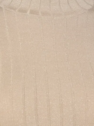 Brunello Cucinelli Cashmere Blend Glitter Crewneck Sweater In Brown