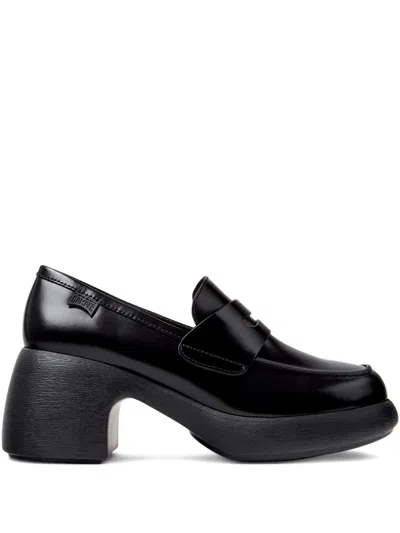 Camper Thelma Leather Mocc In Black