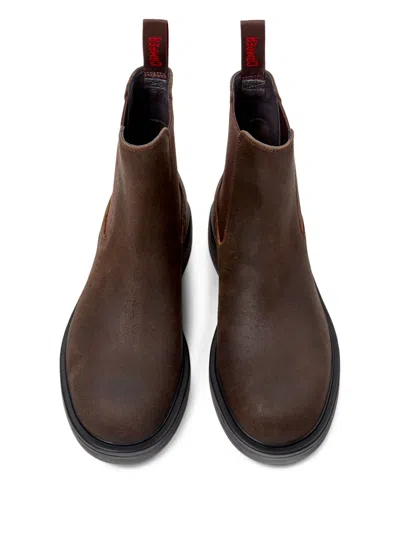 Camper Dean Elastic-panel Chelsea Boots In Brown