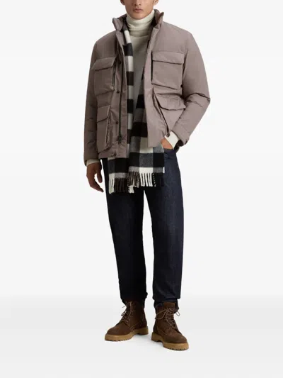 Woolrich Cargo-pocket Padded Jacket In Neutral