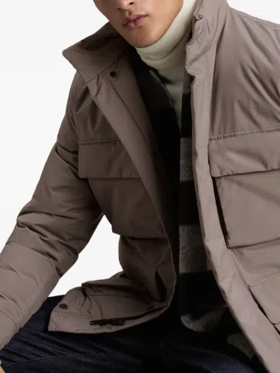 Woolrich Cargo-pocket Padded Jacket In Neutral